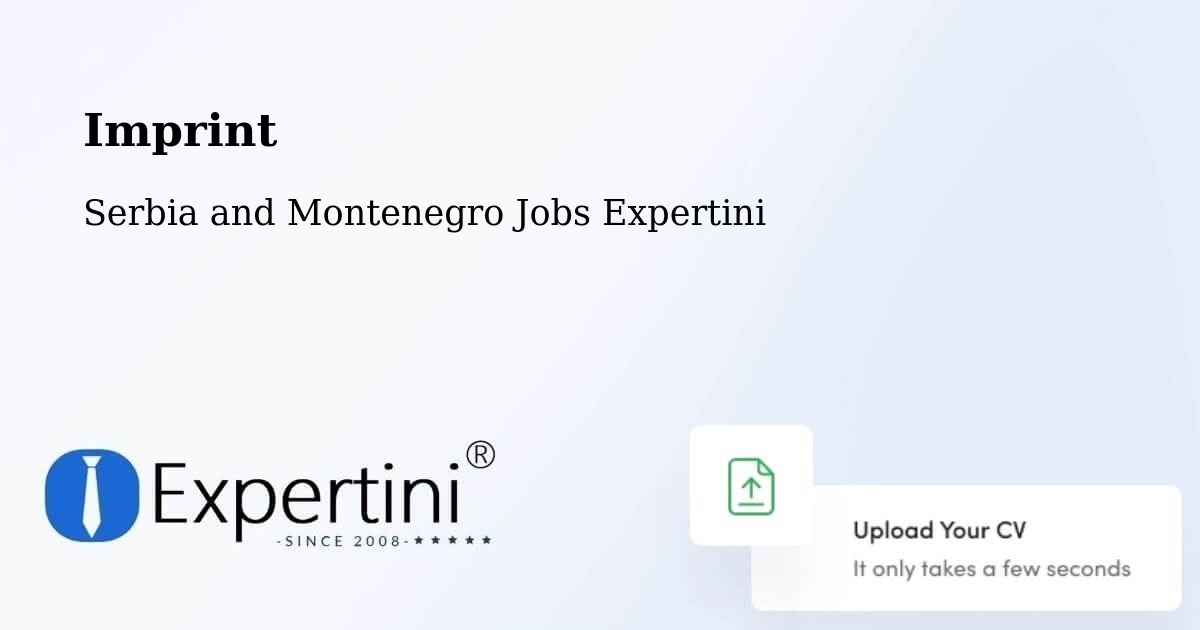 Imprint – Rosthern - Serbia and Montenegro Jobs Expertini